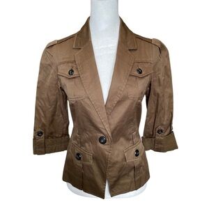 Mango army green/brownish suit jacket 4